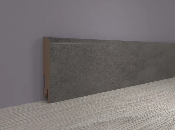 Плинтус MDF Bonkeel 24064 Бетон Лофт Графит (100х16х2400 мм) в Томске