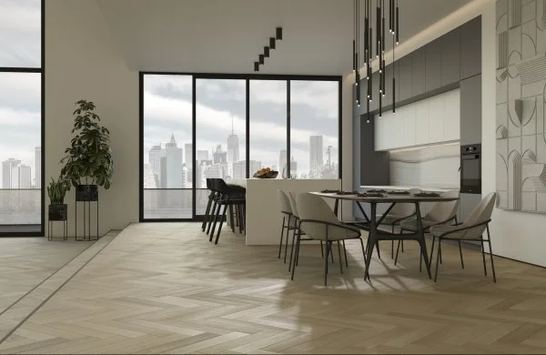 Паркетная доска Quartz Parquet Английская Ёлка Дуб Лимба 33-405 в Томске