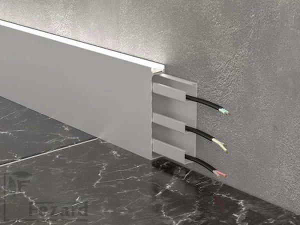 Алюминиевый плинтус Fezard Кабельный ALP-G80-LA Алюминий 80*15*2500 мм в Томске