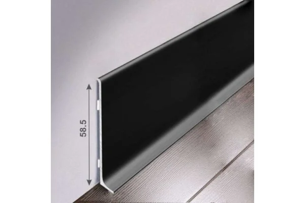 Алюминиевый плинтус Bonkeel ПЛ60 515л Черный (58,5х11,2х2500мм) в Томске