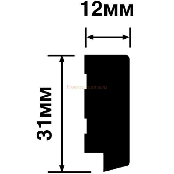 Финишный молдинг LF124B GR3 левый декорированный (31х12х2700мм) в Томске