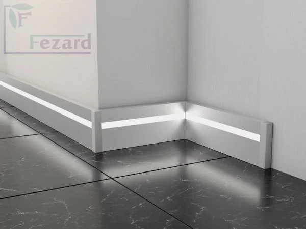 Алюминиевый плинтус Fezard Кабельный ALP-G80-LF Алюминий 80*15*2500 мм в Томске