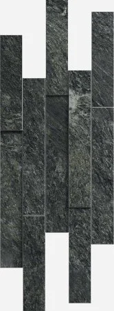 Керамогранит Italon Скайфолл Неро Брик 3D (Патинированная, 28х78) в Томске