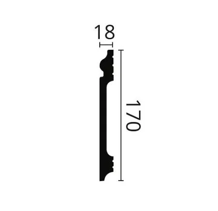 Плинтус NMC Wallstyl FL17 (170х18х2000 мм) в Томске