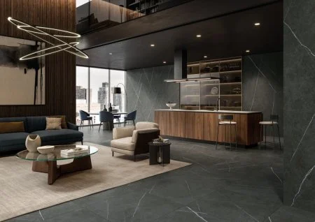 Керамогранит Italon Метрополис Империал Блэк 120х278 (Натуральная и Реттифицированная) в Томске