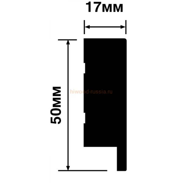 Финишный молдинг LF1 W50 (50х17х2700мм) в Томске