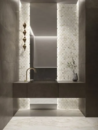 Керамогранит Italon Этернум Каррара Мозаика Вертекс 25.8х30 (Натуральная) в Томске