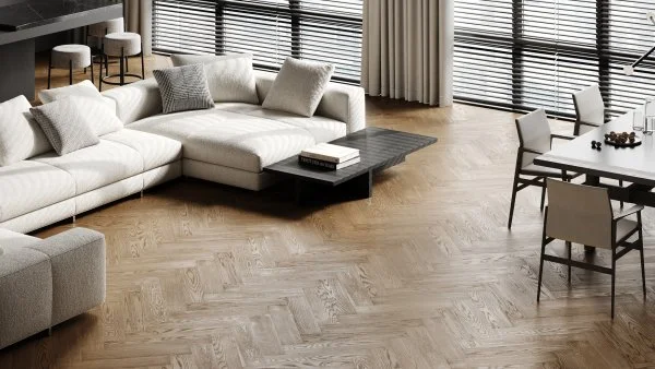 Паркетная доска Quartz Parquet Английская Ёлка Дуб Карельский 33-419 в Томске