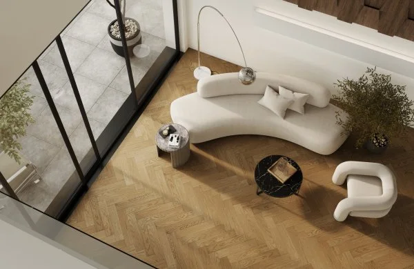 Паркетная доска Quartz Parquet Английская Ёлка Дуб Рустикальный 33-410 в Томске