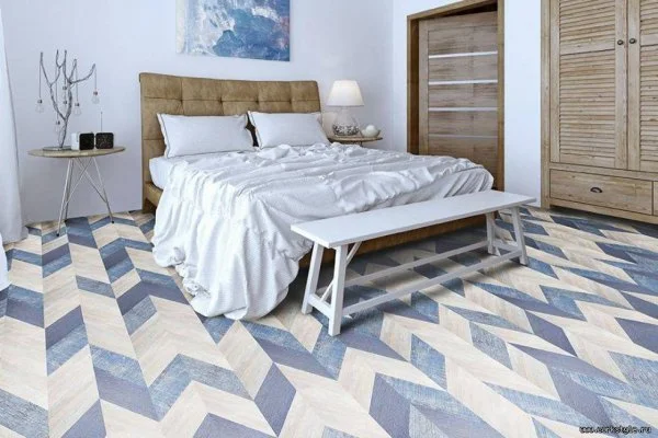 Пробковое покрытие CorkStyle Chevron Blue (1235*305*6 мм) HC в Томске