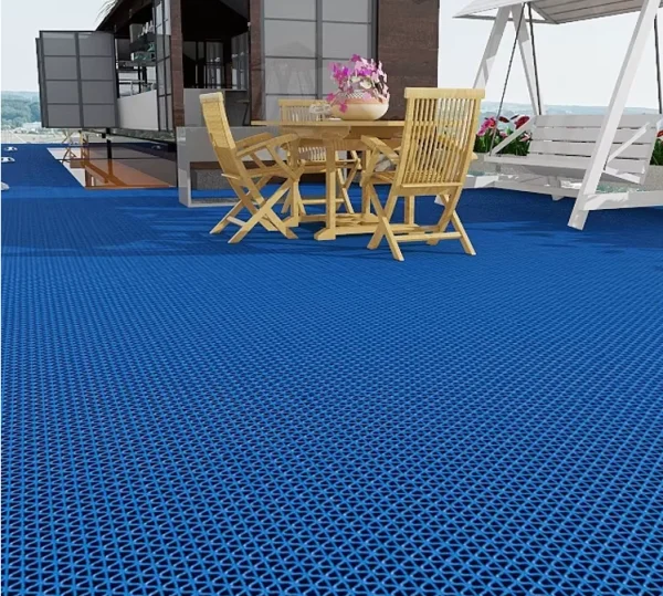 Грязезащитное рулонное покрытие ЗигЗаг Синий 4,5 мм (1,2 м) Китай в Томске