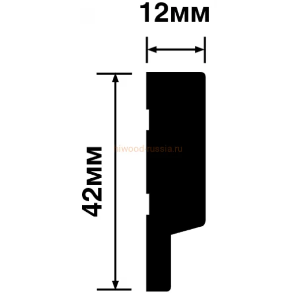 Финишный молдинг LF124A W36 правый декорированный (42х12х2700мм) в Томске