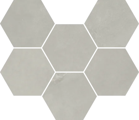 Керамогранит Italon Континуум Сильвер Мозаика Гексагон (Натуральная 25х29) в Томске
