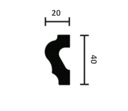 Молдинг NMC Wallstyl WL2 (40х20х2000 мм) в Томске