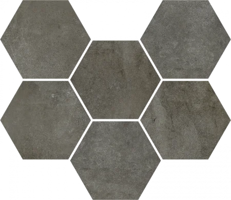 Керамогранит Coliseum Экспо Дарк Мозаика Гексагон (Натуральная, 25х29) в Томске
