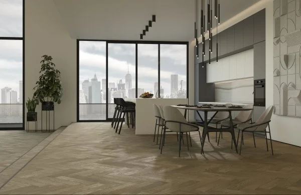 Паркетная доска Quartz Parquet Английская Ёлка Дуб Карельский 33-419 в Томске