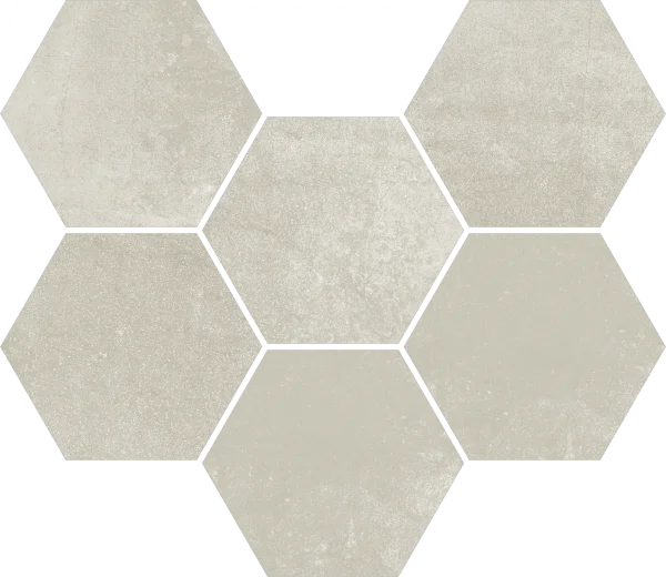 Керамогранит Coliseum Экспо Уайт Мозаика Гексагон (Натуральная, 25х29) в Томске