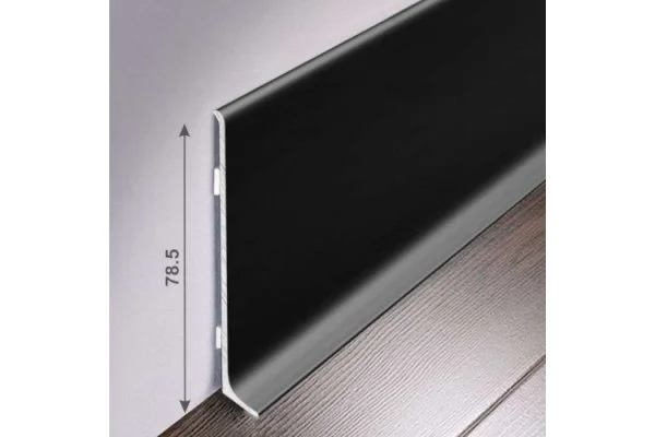 Алюминиевый плинтус Bonkeel ПЛ80 515л Черный (78,5х11,2х2500мм) в Томске