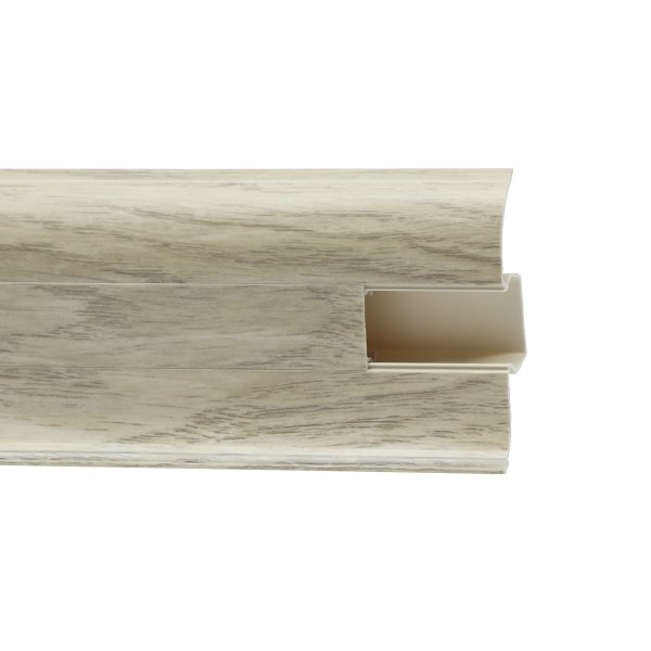 Пластиковый плинтус Royce №853 Дуб Супрема (58х22х2200мм) в #REGION_NAME_DECLINE_PP#