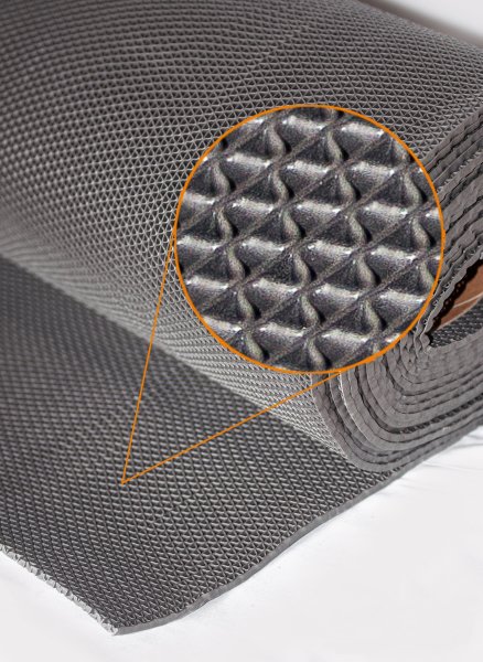 Грязезащитное рулонное покрытие ЗигЗаг Серый 5 мм (1,2 м) Китай в #REGION_NAME_DECLINE_PP#